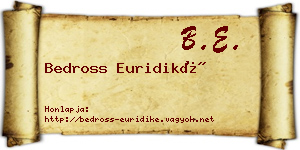 Bedross Euridiké névjegykártya
